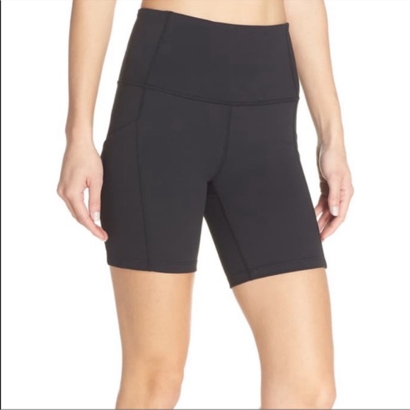 Zella Live In High Waist Pocket Bike Shorts Black - Picture 1 of 7